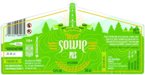 Browar Wielka Sowa (2020): Sowie - Pils