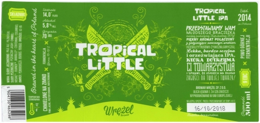 Browar Wrężel (2018): Tropical Little, India Pale Ale