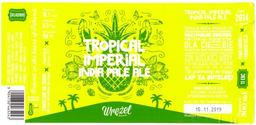 Browar Wrężel (2019): Tropical, Imperial India Pale Ale