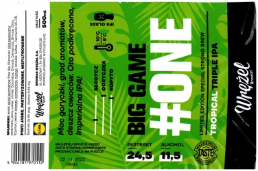 Browar Wrężel (2022): Big Game #One - Tropical Triple India Pale Ale