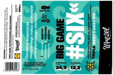 Browar Wrezel 2022 09 Big Game Six Triple West Coast India Pale Ale