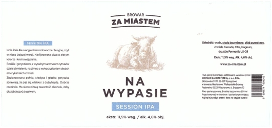 Browar za Miastem (2017): Na Wypasie, Session India Pale Ale