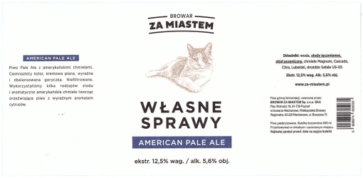 Browar Za Miastem (2017): Własne Sprawy, American Pale Ale