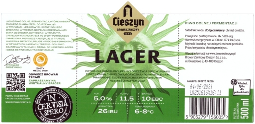 Browar Zamkowy Cieszyn (2020): Lager