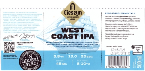 Browar Zamkowy Cieszyn (2020): West Coast India Pale Ale