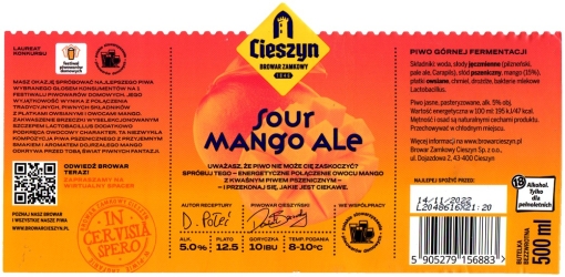 Browar Zamkowy Cieszyn (2022): Sour Mango Ale