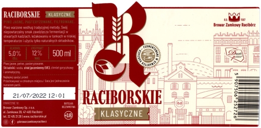 Browar Zamkowy Racibórz (2022): Raciborskie Klasyczne