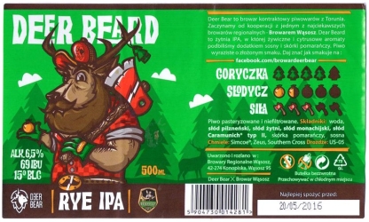 Browar Deer Bear (2016): Rye India Pale Ale