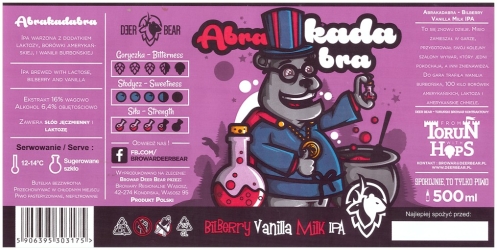 Browar Deer Bear 2020 Abrakadabra Bilberry Vanilla Milk India Pale Ale