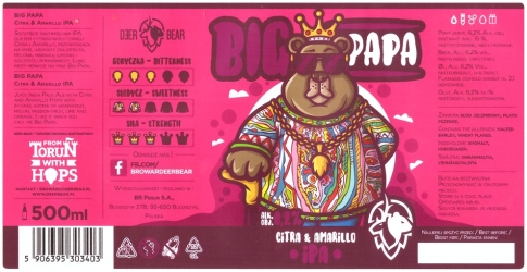 Browar Deer Bear 2020 Big Papa Citra And Amarillo Indian Pale Ale