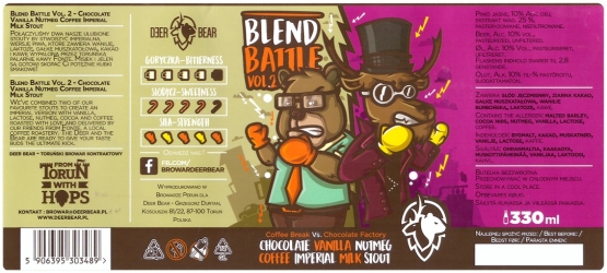 Browar Deer Bear 2020 Blend Battle Vol 2 Chocolate Vanilla Nutmeg Coffee Imperial Milk Stout