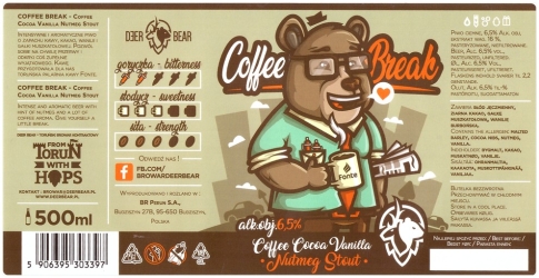 Browar Deer Bear 2020 Coffee Break Cofee Cocoa Vanilla Nutmeg Stout