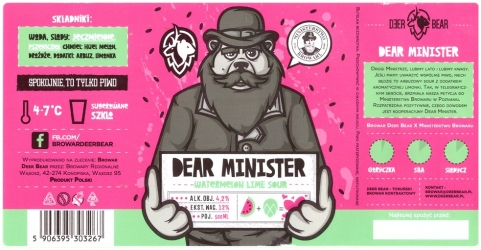 Browar Deer Bear 2020 Dear Minister Watermelon Lime Sour