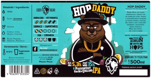 Browar Deer Bear 2020 Hop Daddy Passionfruit Raw New England India Pale Ale