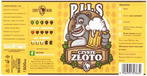 Browar Deer Bear 2020 Pils Czyste Zloto