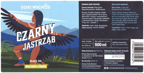 Browar Dziki Wschód (2020): Czarny Jastrząb, Black India Pale Ale