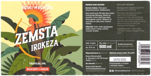 Browar Dziki Wschód (2020): Zemsta Irokeza, Tropical India Pale Ale