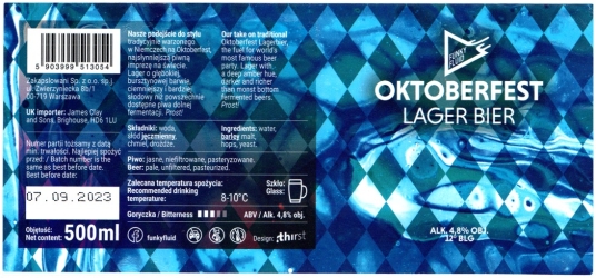 Browar Funky Fluid (2022): Oktoberfest - Lager Bier