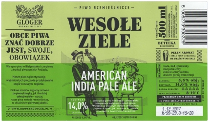 Browar Gloger (2017): Wesołe Ziele, American India Pale Ale