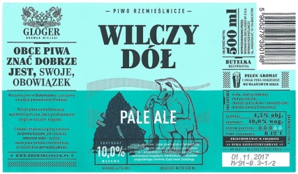 Browar Gloger (2017): Wilczy Dół, Pale Ale