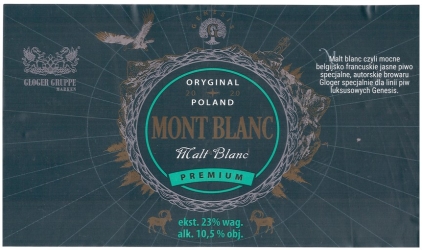 Browar Gloger (2020): Mont Blanc, Malt Blanc