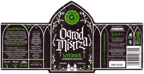 Browar Gościszewo (2019): Ogród Mistrza, Witbier