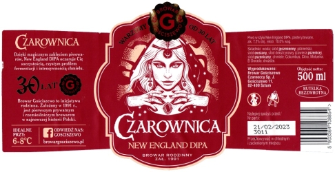 Browar Gościszewo (2022): Czarownica - New England Double India Pale Ale