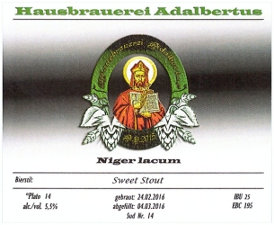 Hausbrauerei Adalbertus: Sweet Stout