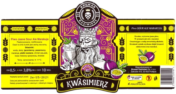 Browar Kazimierz (2020): Kwasimierz - Marakuja Ale Sour