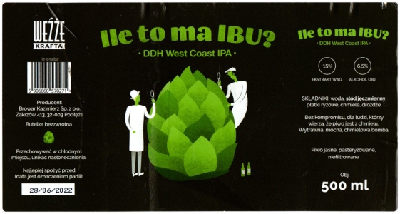 Browar Kazimierz (2021): Ile To Ma IBU? - DDH West Coast India Pale Ale