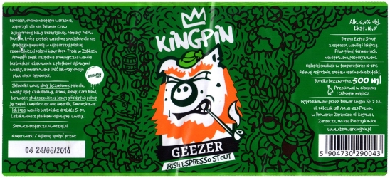 Browar Kingpin (2016) Geezer - Irish Espresso Stout