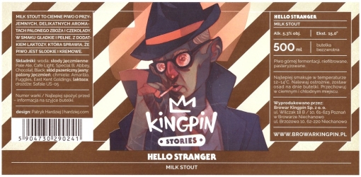 Browar Kingpin (2018): Hello Stranger - Milk Stout