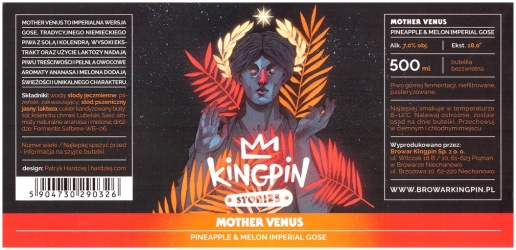Browar Kingpin (2018): Mother Venus - Pineapple Melon Imperial Gose