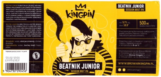 Browar Kingpin (2019): Beatnik Junior - Session Brut India Pale Ale