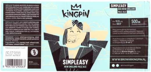Browar Kingpin (2019): Simpleasy - New England Pale Ale