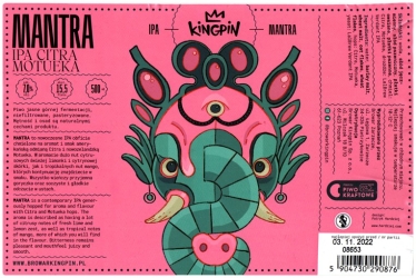 Browar Kingpin (2021): Mantra - India Pale Ale, Citra, Motueka