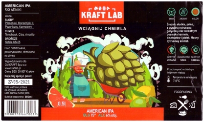 Browar Kraftlab (2021): Wciagnij Chmiela - American India Pale Ale