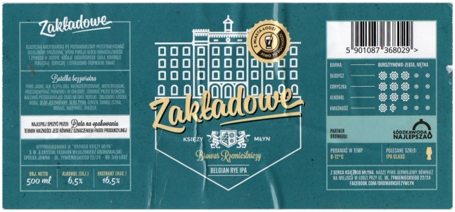 Księży Młyn (2023): Zakładowe - Belgian Rye India Pale Ale