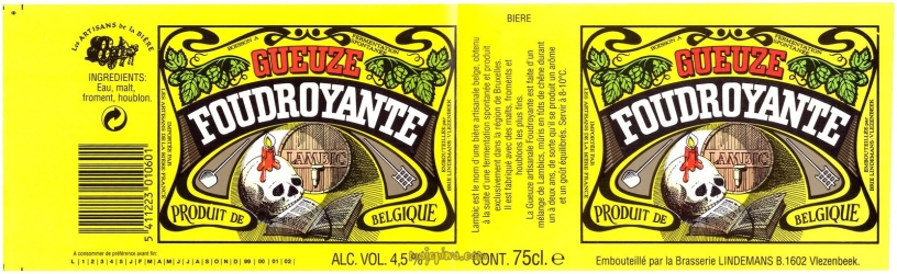 Browar Lindemans: Gueuze Foudroyante