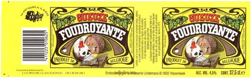 Browar Lindemans: Gueuze Foudroyante