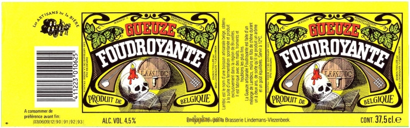 Browar Lindemans: Gueuze Foudroyante