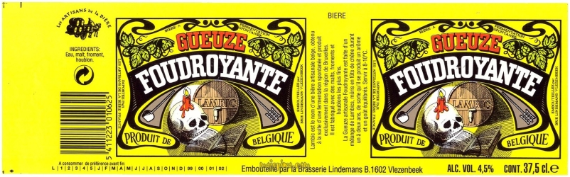 Browar Lindemans: Gueuze Foudroyante