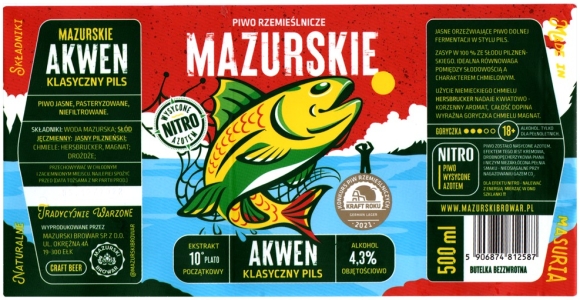 Browar Mazurski (2022): Akwen - German Pils