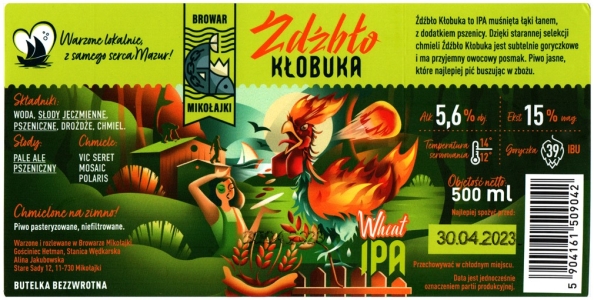 Mikolajki 2022 10 Zdzblo Klobuka Wheat India Pale Ale