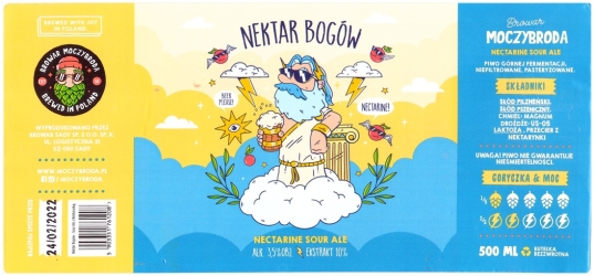 Browar Moczybroda (2021): Nektar Bogów, Nectarine Sour Ale