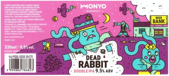 Browar Monyo (2020): Dead Rabbit - Double India Pale Ale
