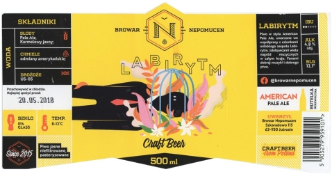 Browar Nepomucen (2018) Labirytm - American Pale Ale