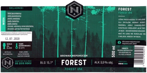 Browar Nepomucen (2019): Forest - Forest India Pale Ale