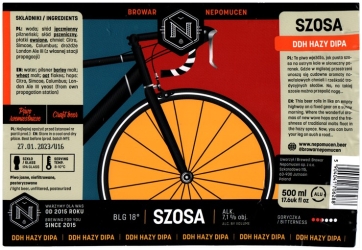 Browar Nepomucen (2022): Szosa - DDH Hazy Double India Pale Ale