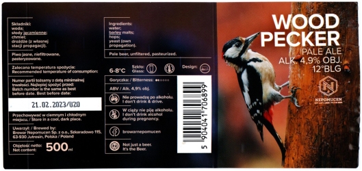 Browar Nepomucen (2022): Wood Pecker - Pale Ale